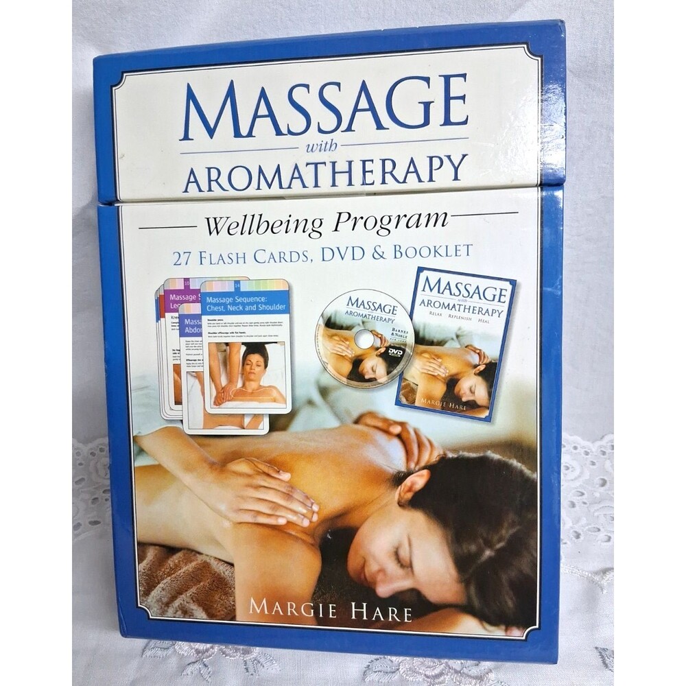 Massage with Aromatherapy Wellbeing Program Cards DVD Booklet Margie Hare Set